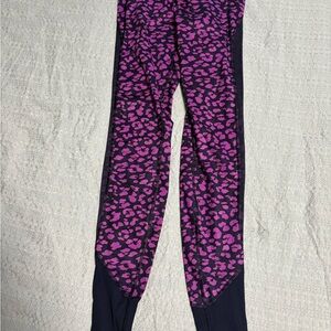 Lululemon Athletica Purple and Black Patterned Leggings